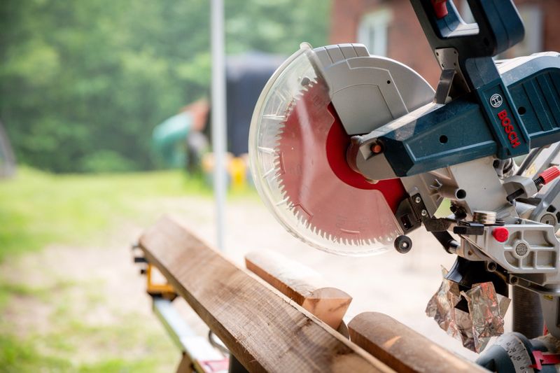 James at work — detailed carpentry
